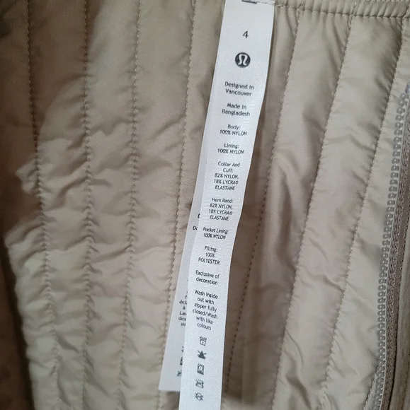 NWT Lululemon Nonstop Bomber 4 Reversible Raw Linen Puffer - Picture 9 of 14